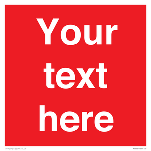 Custom Prohibition: Blank (red) sign